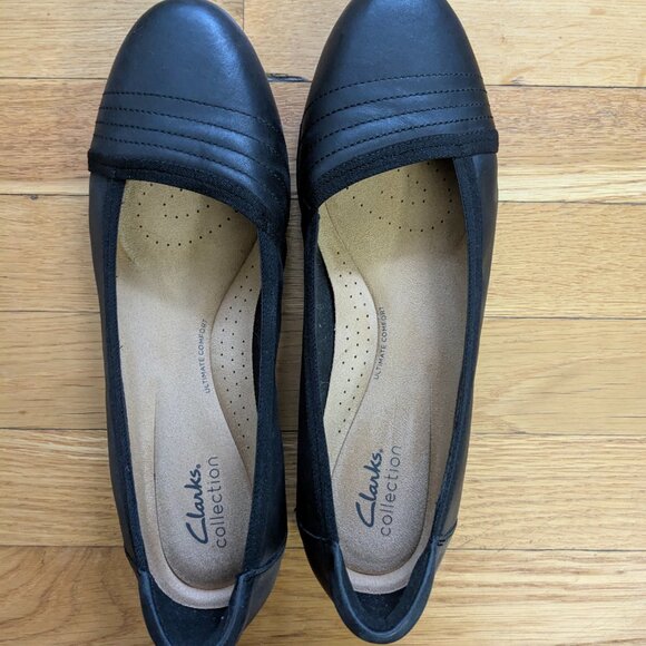 Clarks Leather Ballet Flats 9.5W - Picture 2 of 4